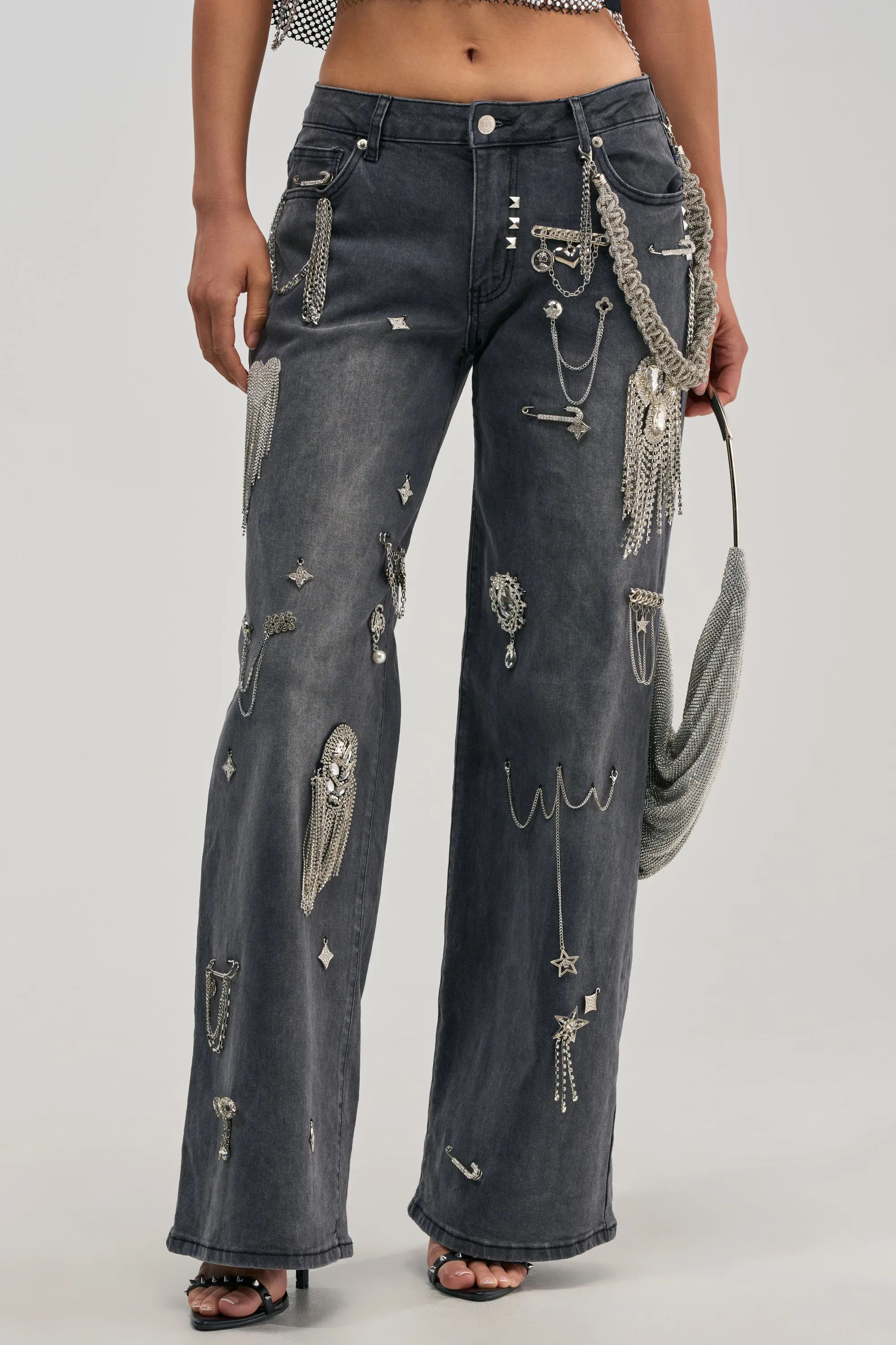 THE BEST ONE YET RELAXED FIT BLING DENIM JEANS sold by AKIRA product image thumbnail 2