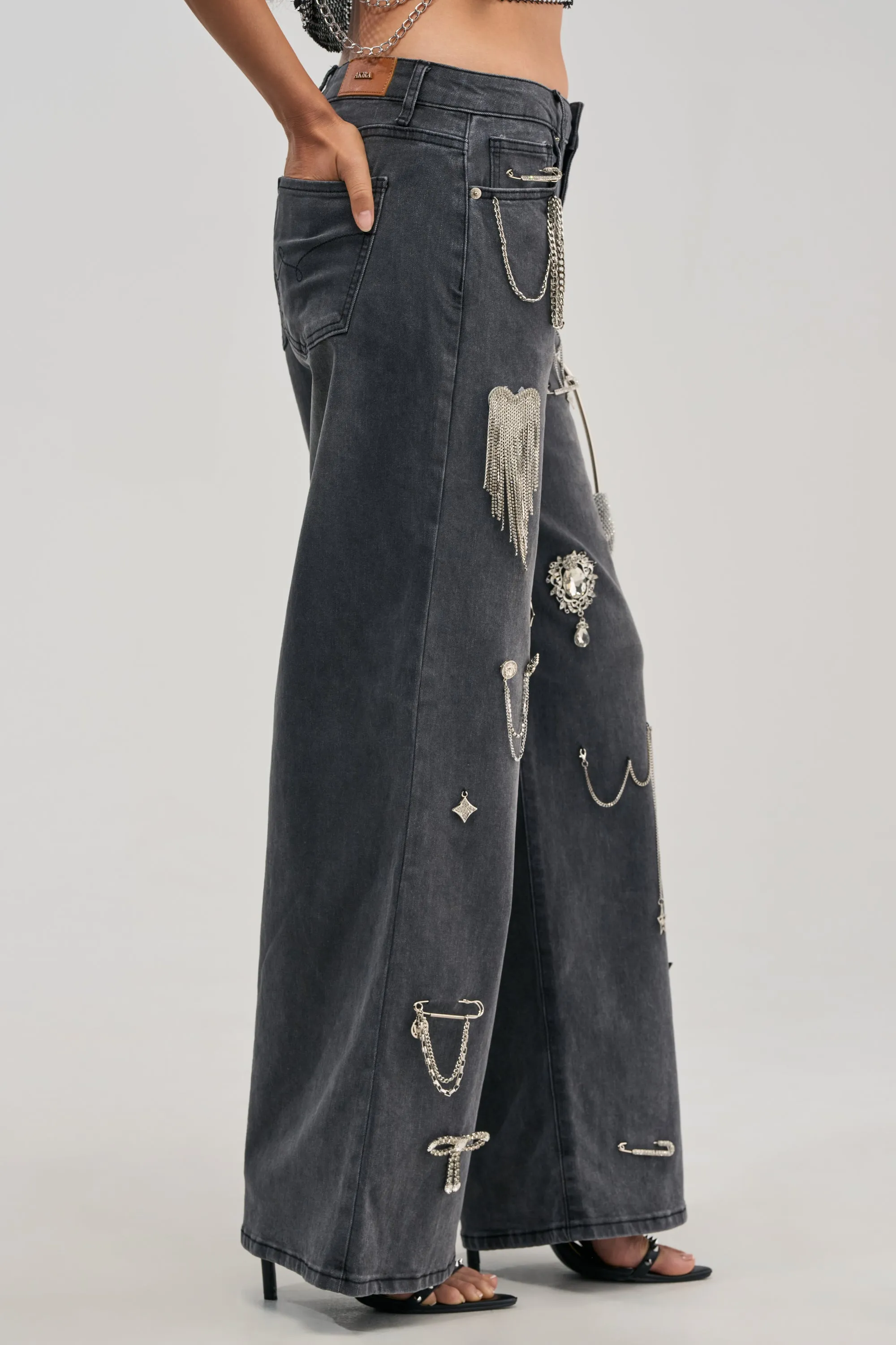 THE BEST ONE YET RELAXED FIT BLING DENIM JEANS sold by AKIRA product image thumbnail 3