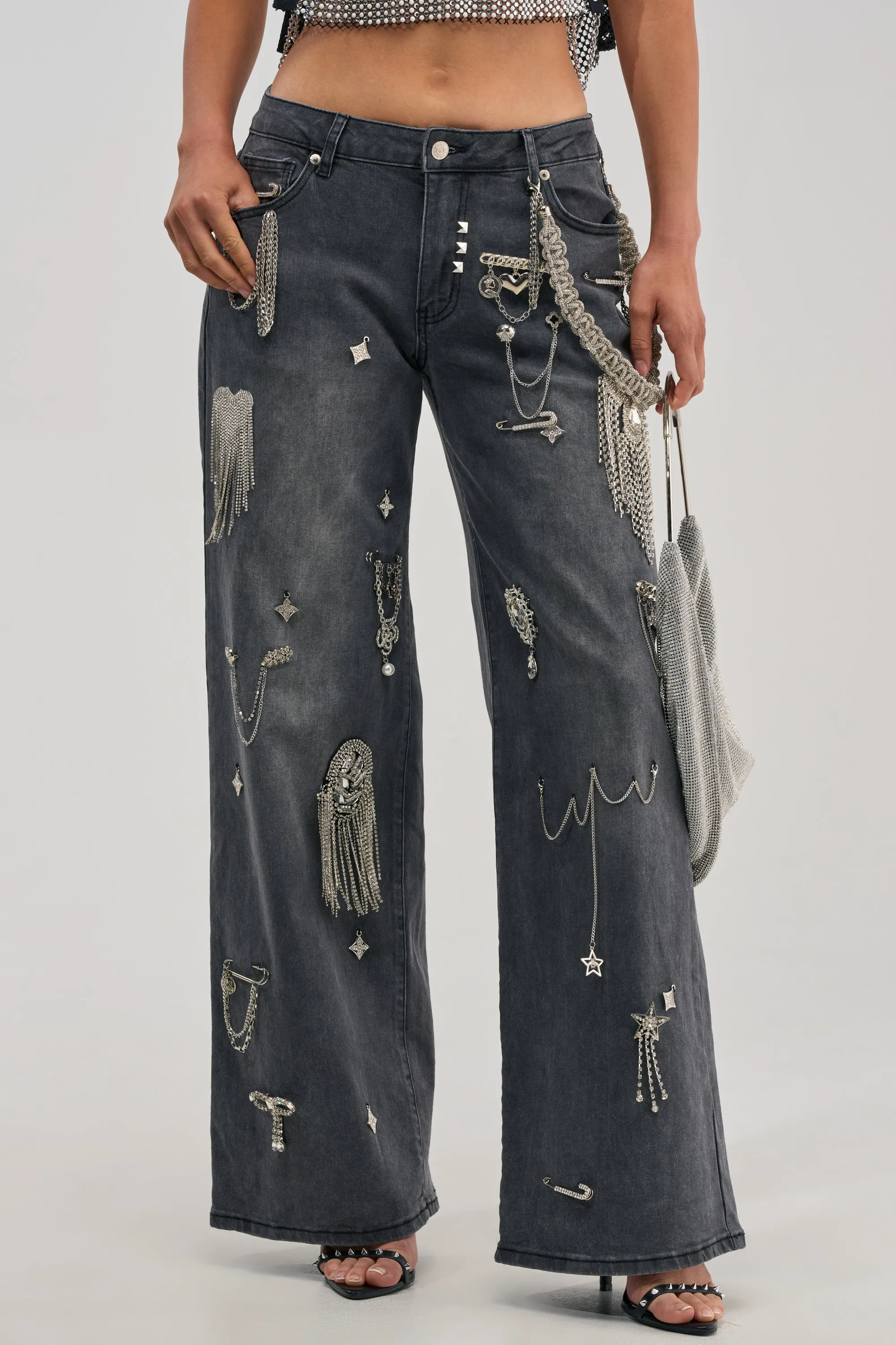THE BEST ONE YET RELAXED FIT BLING DENIM JEANS sold by AKIRA
