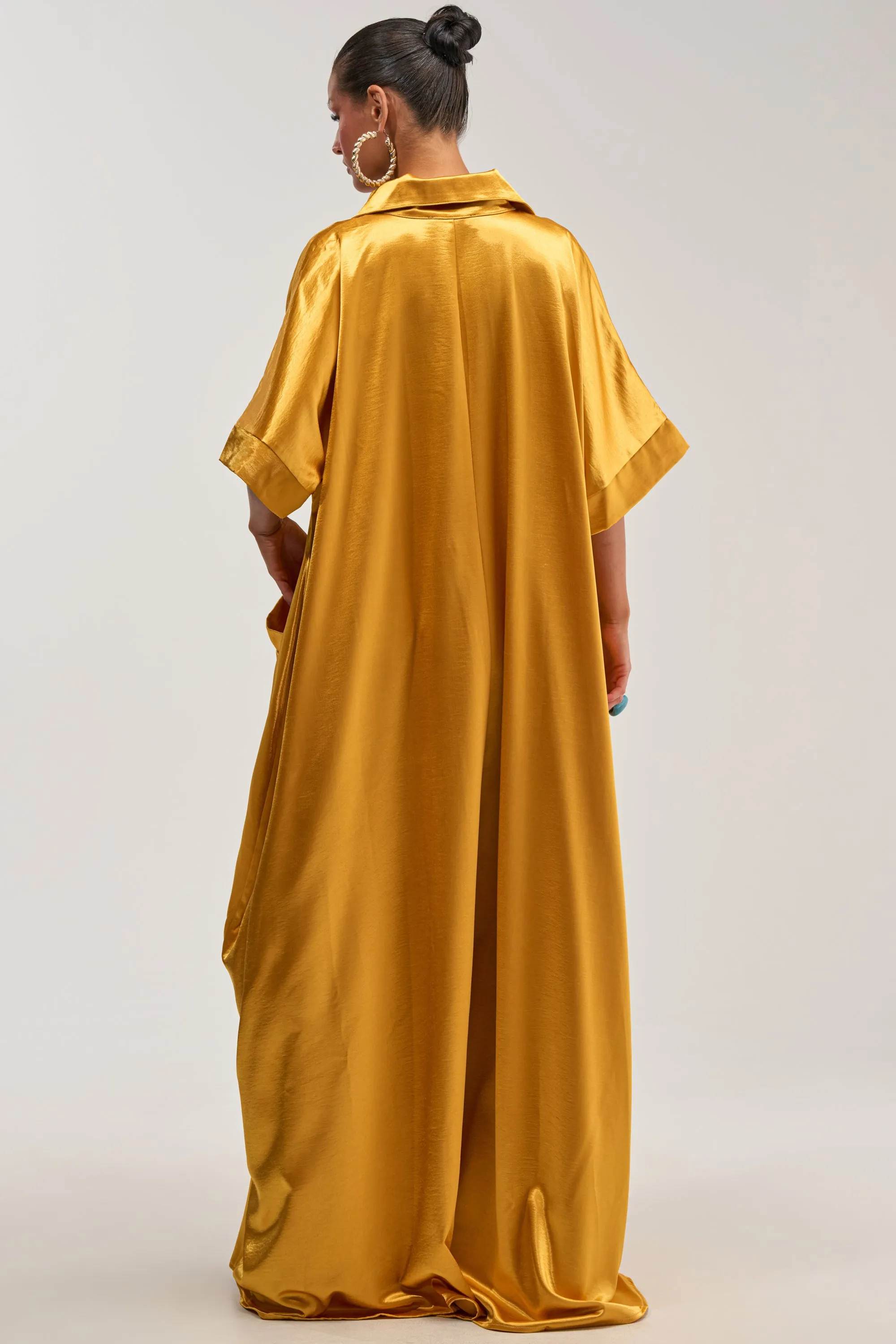 SHE'S RICH OVERSIZED JUMPSUIT IN MUSTARD sold by AKIRA product image thumbnail 5