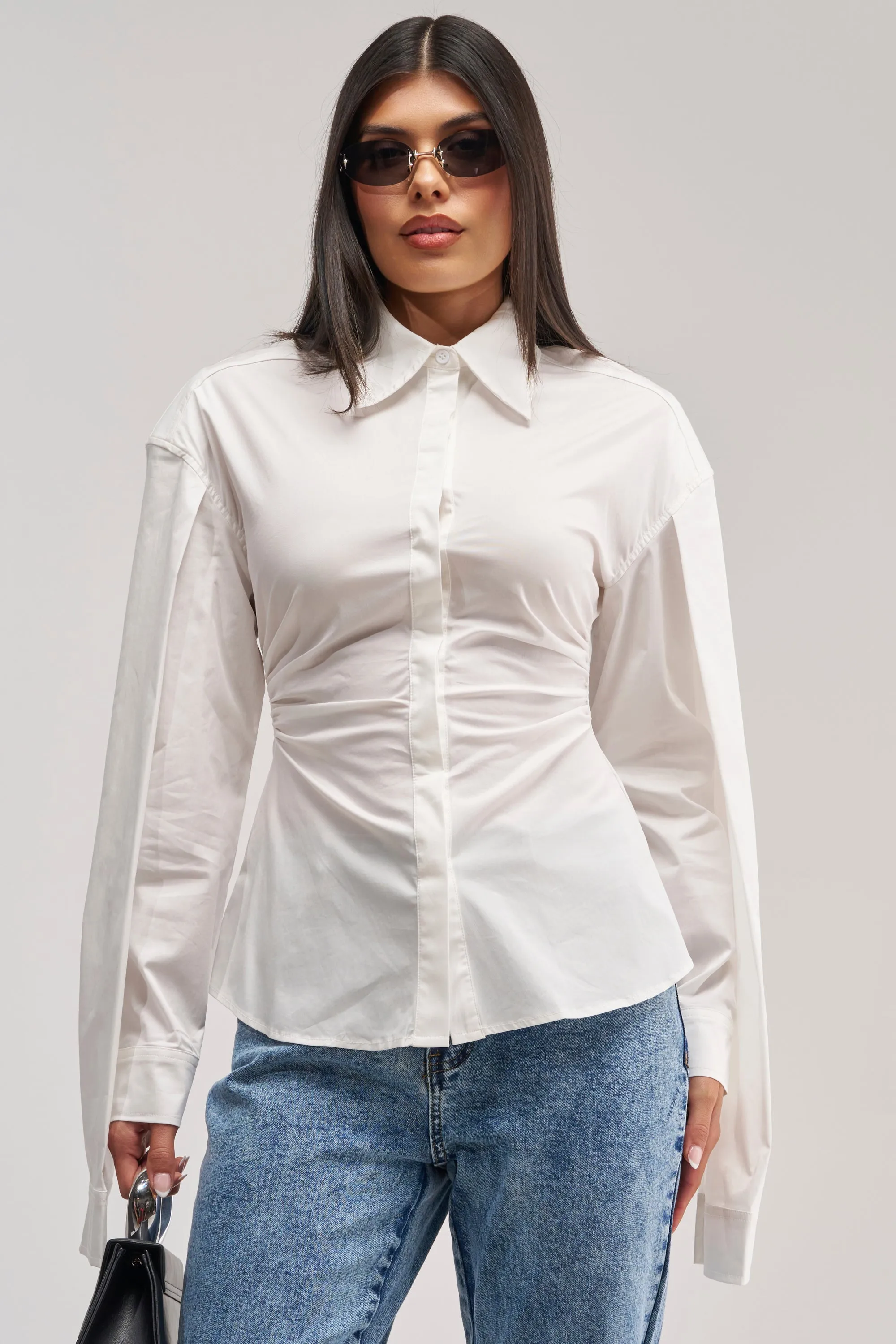BOSS UP POPLIN BLOUSE sold by AKIRA product image thumbnail 3