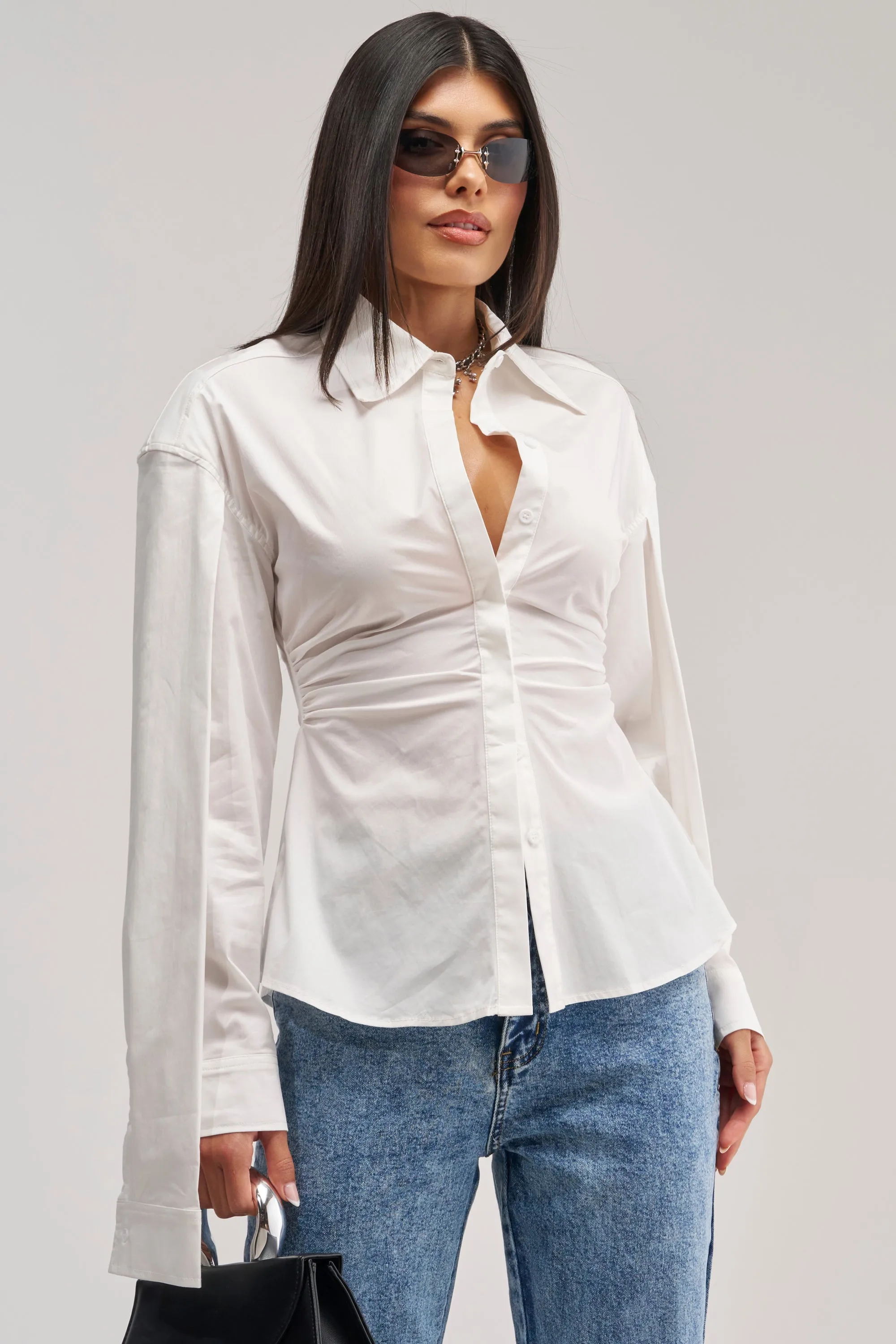 BOSS UP POPLIN BLOUSE sold by AKIRA product image thumbnail 2