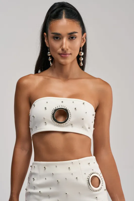 SHOW STOPPER BANDEAU IN WHITE made by AKIRA