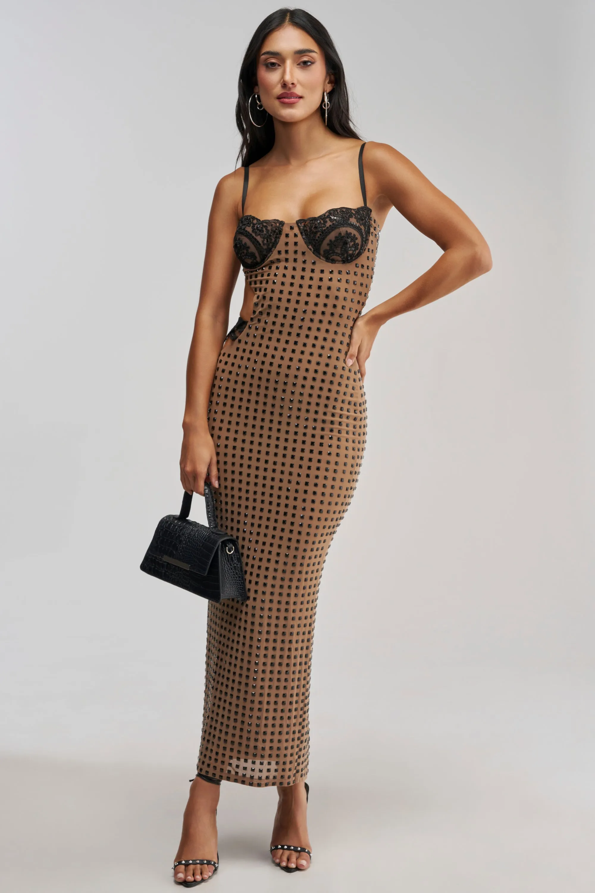 NEVER ALONE IN THE SHEETS RHINESTONE MAXI DRESS sold by AKIRA product image thumbnail 2