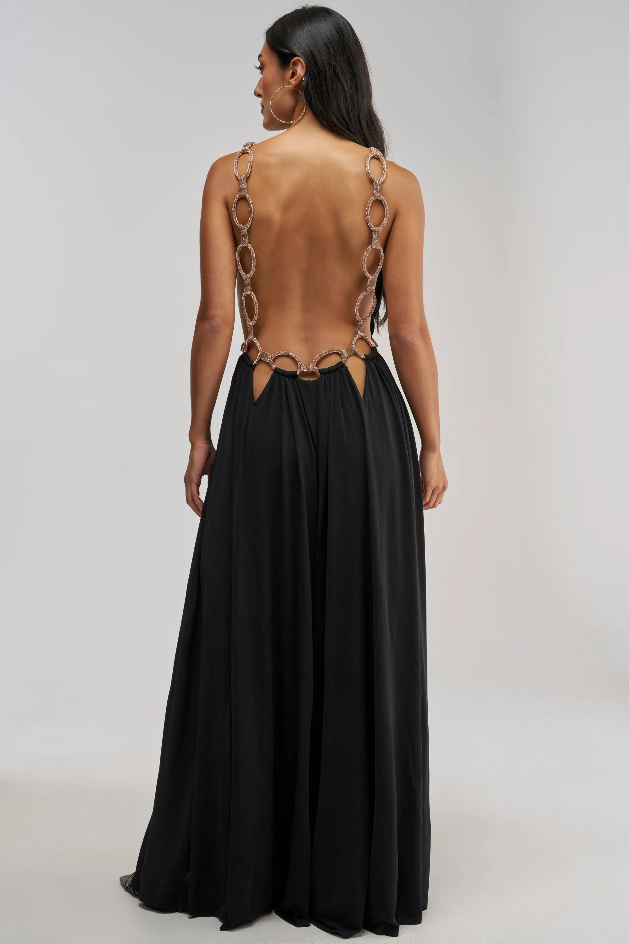 SITTING PRETTY PAVE CHAIN LINK JUMPSUIT DRESS sold by AKIRA product image thumbnail 5