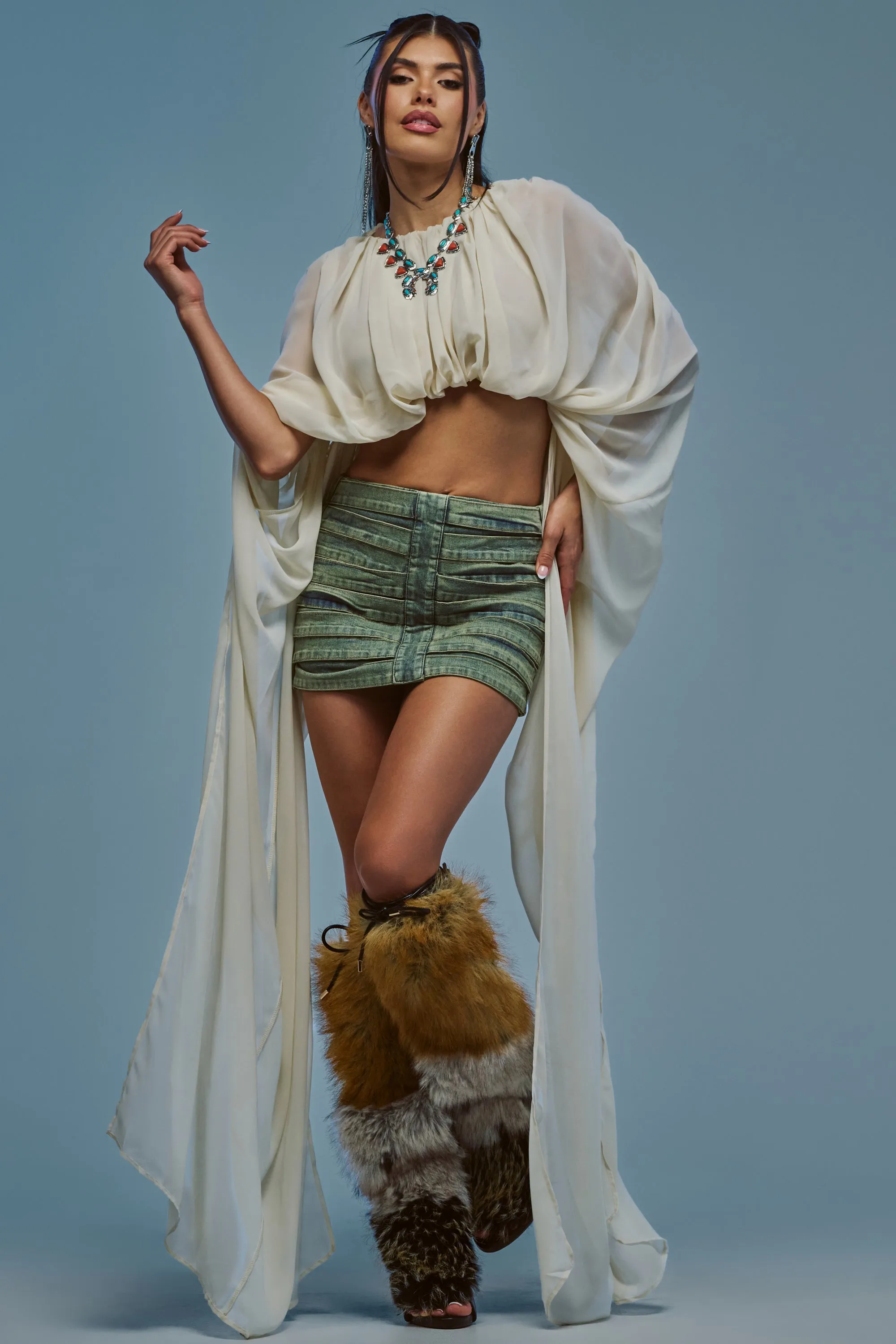 VINTAGE BABE MINI SKIRT sold by AKIRA product image thumbnail 3