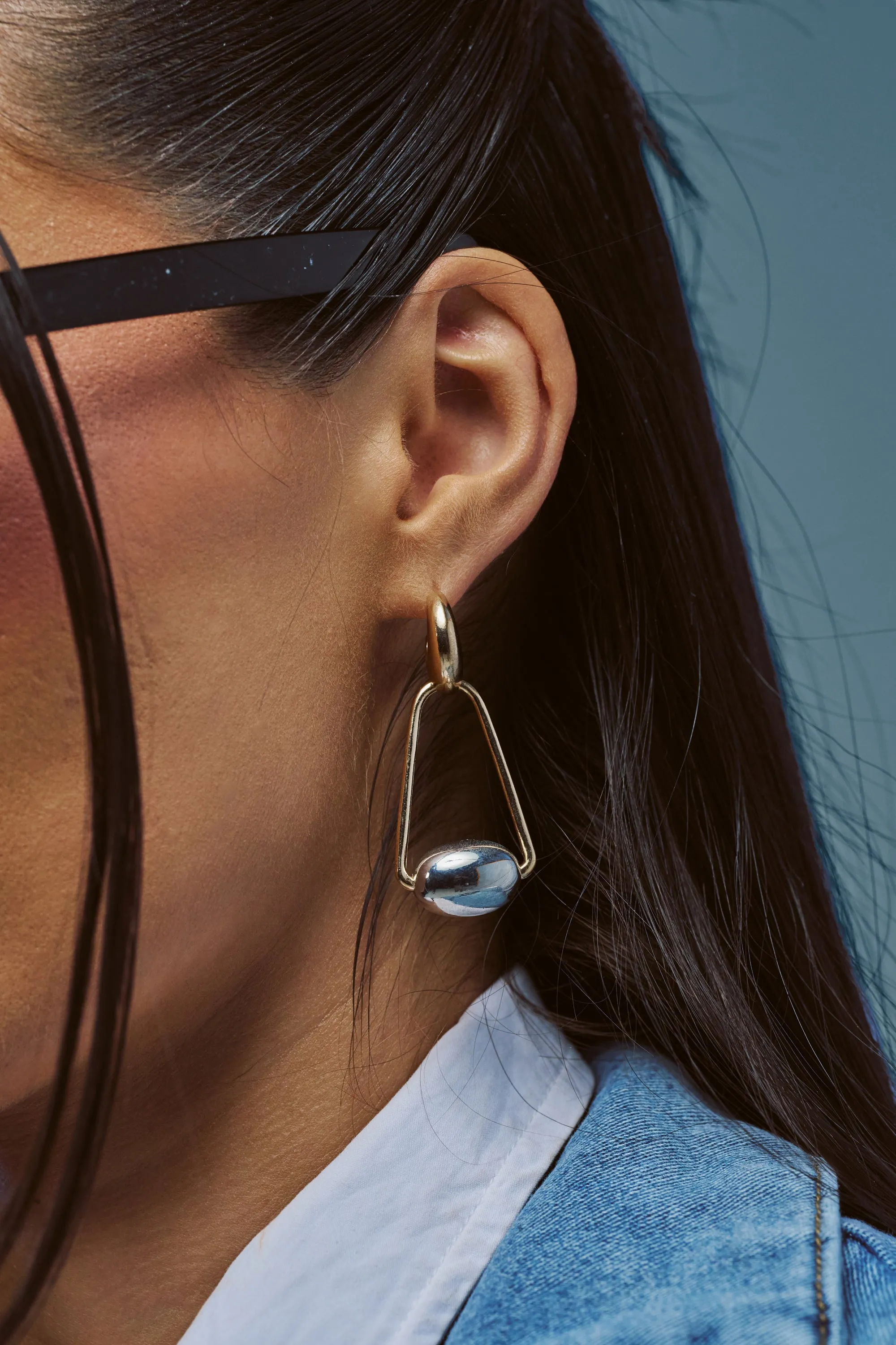 GEOMETRIC DANGLE DROP EARRINGS sold by AKIRA