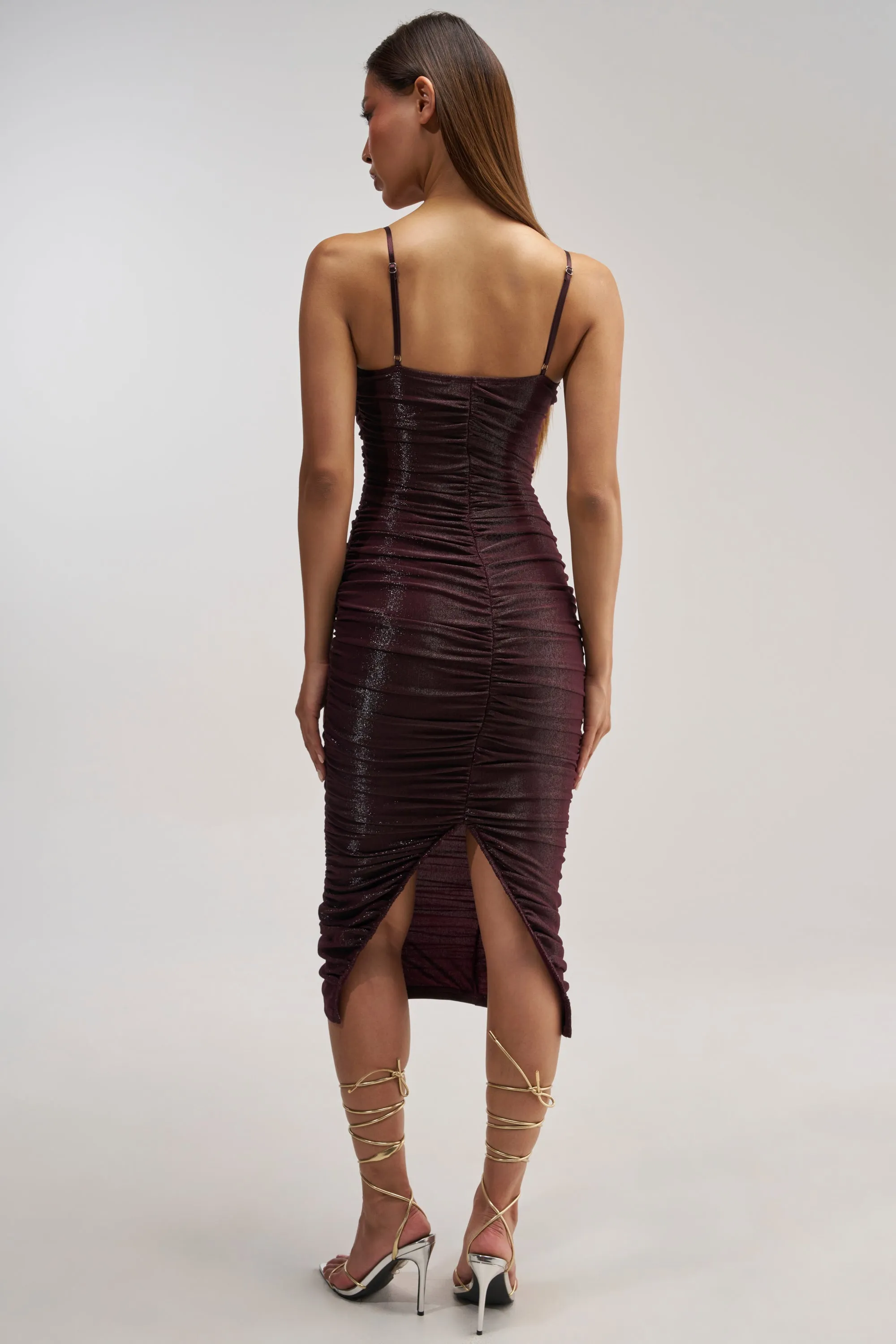 FOREVER FLIRTY RUCHED MIDI DRESS sold by AKIRA product image thumbnail 4