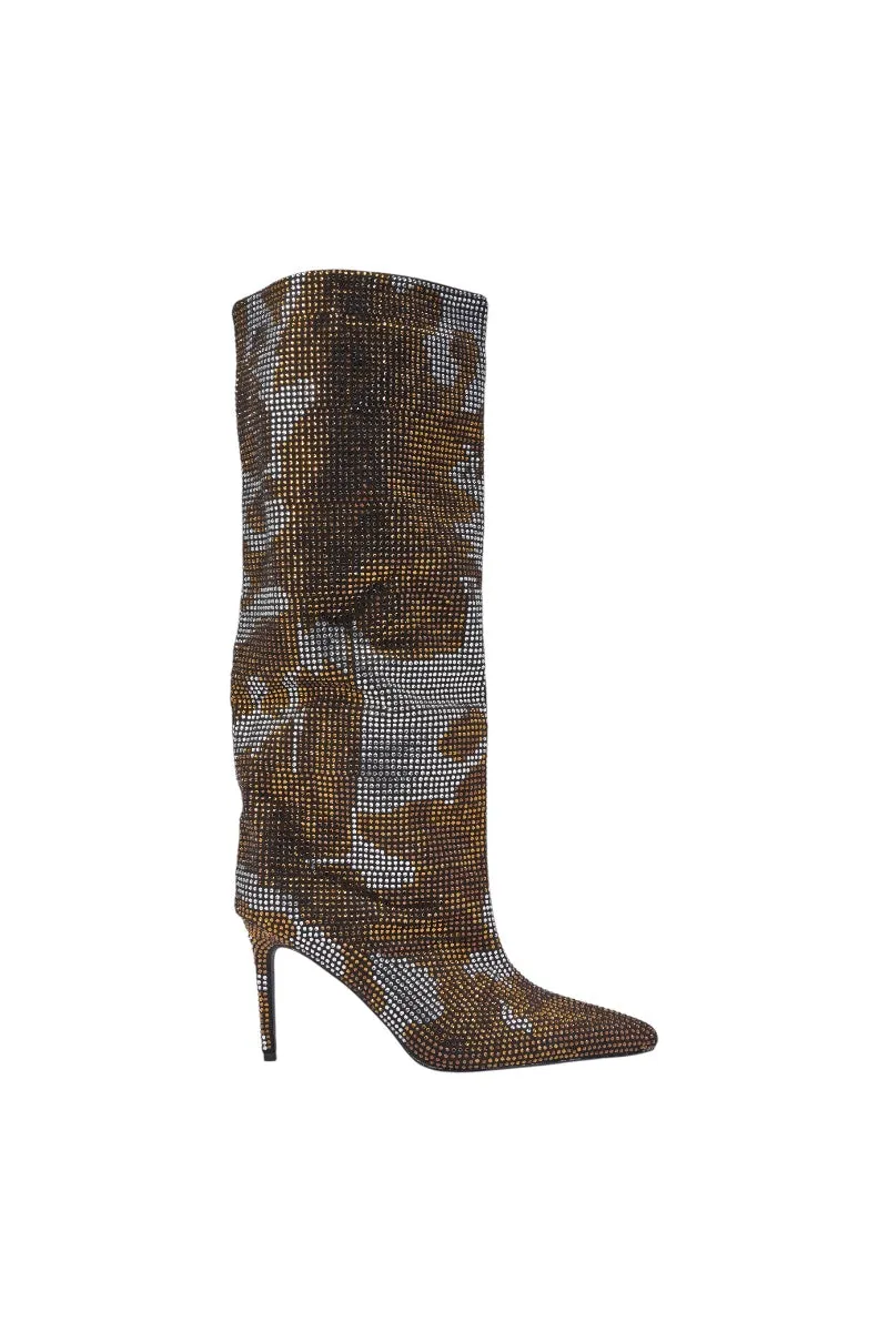 AZALEA WANG ORIEL BRONZE MULTI PRINT RHINESTONE STILETTO BOOT sold by AKIRA product image thumbnail 5