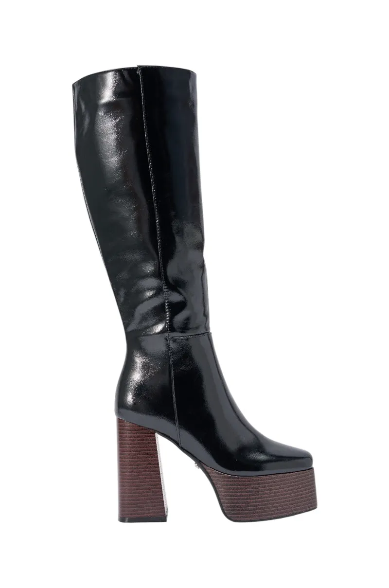 AZALEA WANG AUGUSTINE BLOCK HEEL BOOT IN BLACK sold by AKIRA product image thumbnail 5