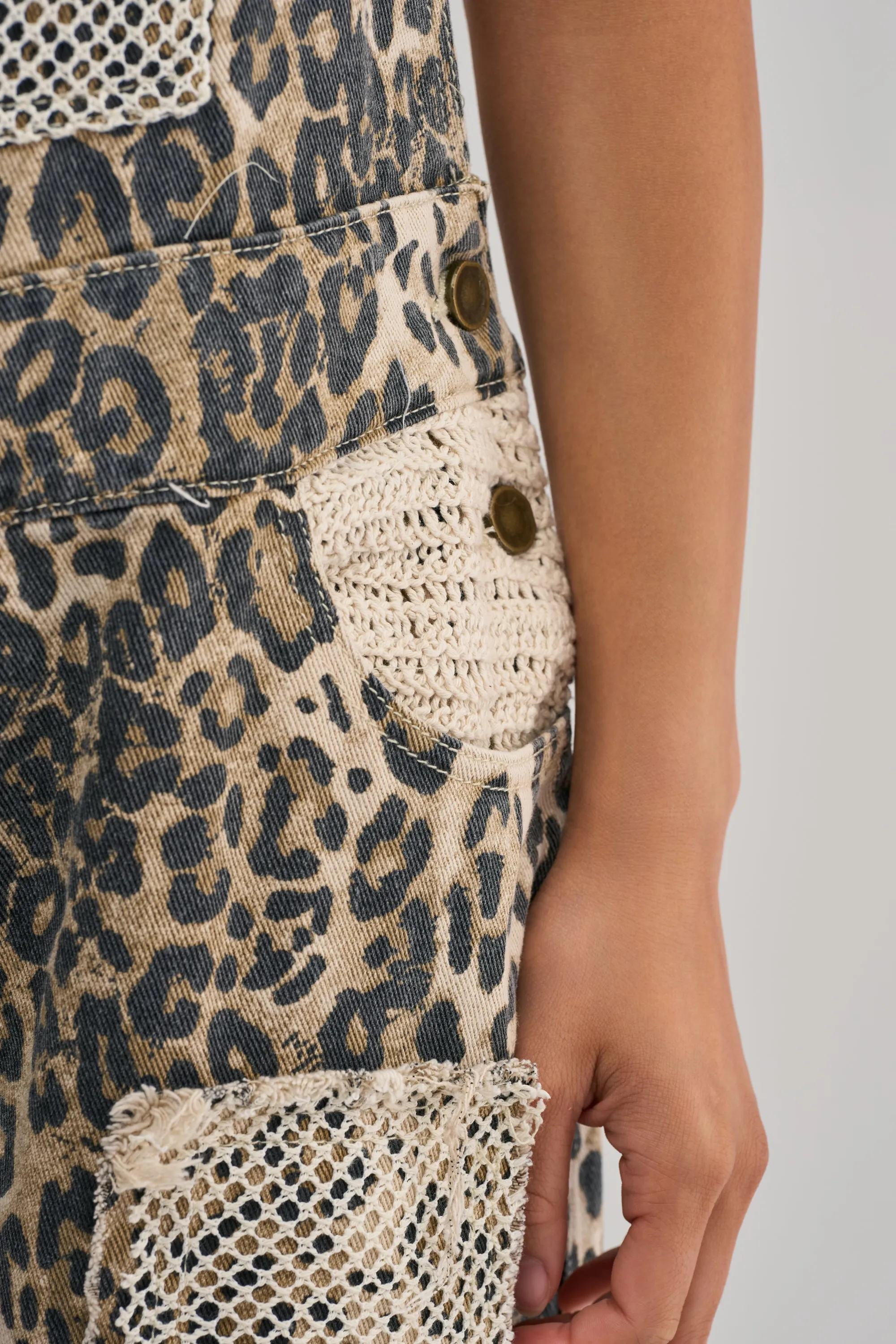 CATCH ME IN THE CITY LEOPARD OVERALLS sold by AKIRA product image thumbnail 5