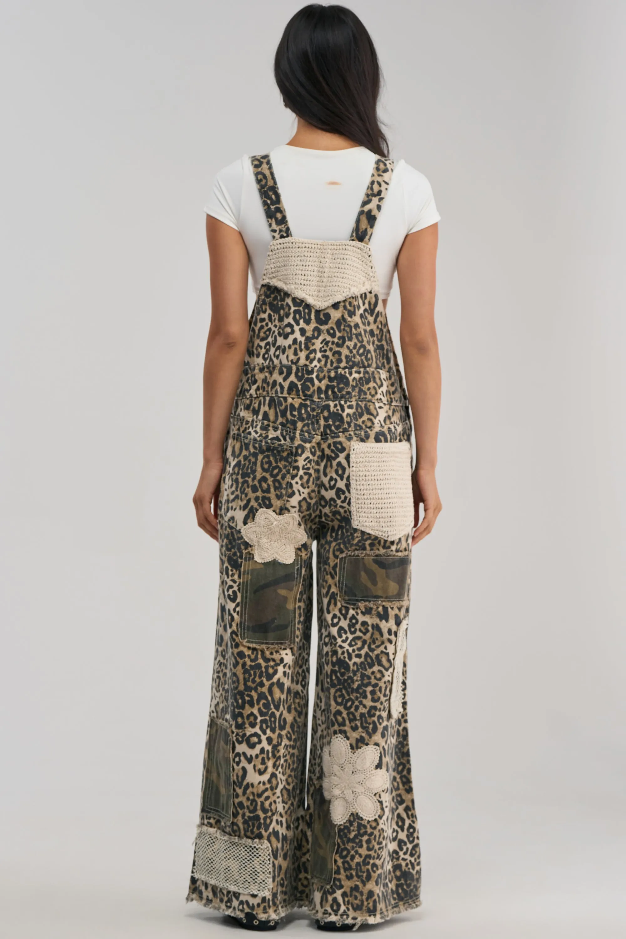 CATCH ME IN THE CITY LEOPARD OVERALLS sold by AKIRA product image thumbnail 4