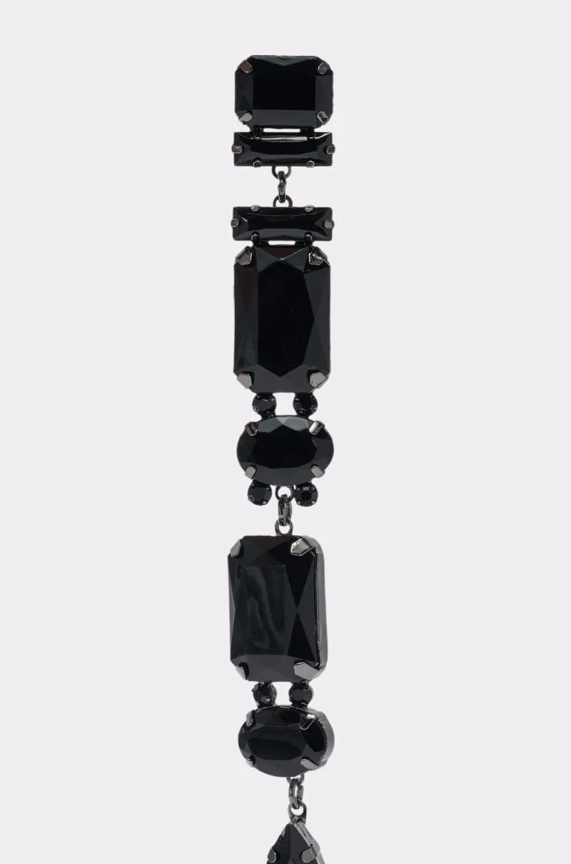 THE DRAMA BLACK STONE DANGLE EARRING sold by AKIRA product image thumbnail 3