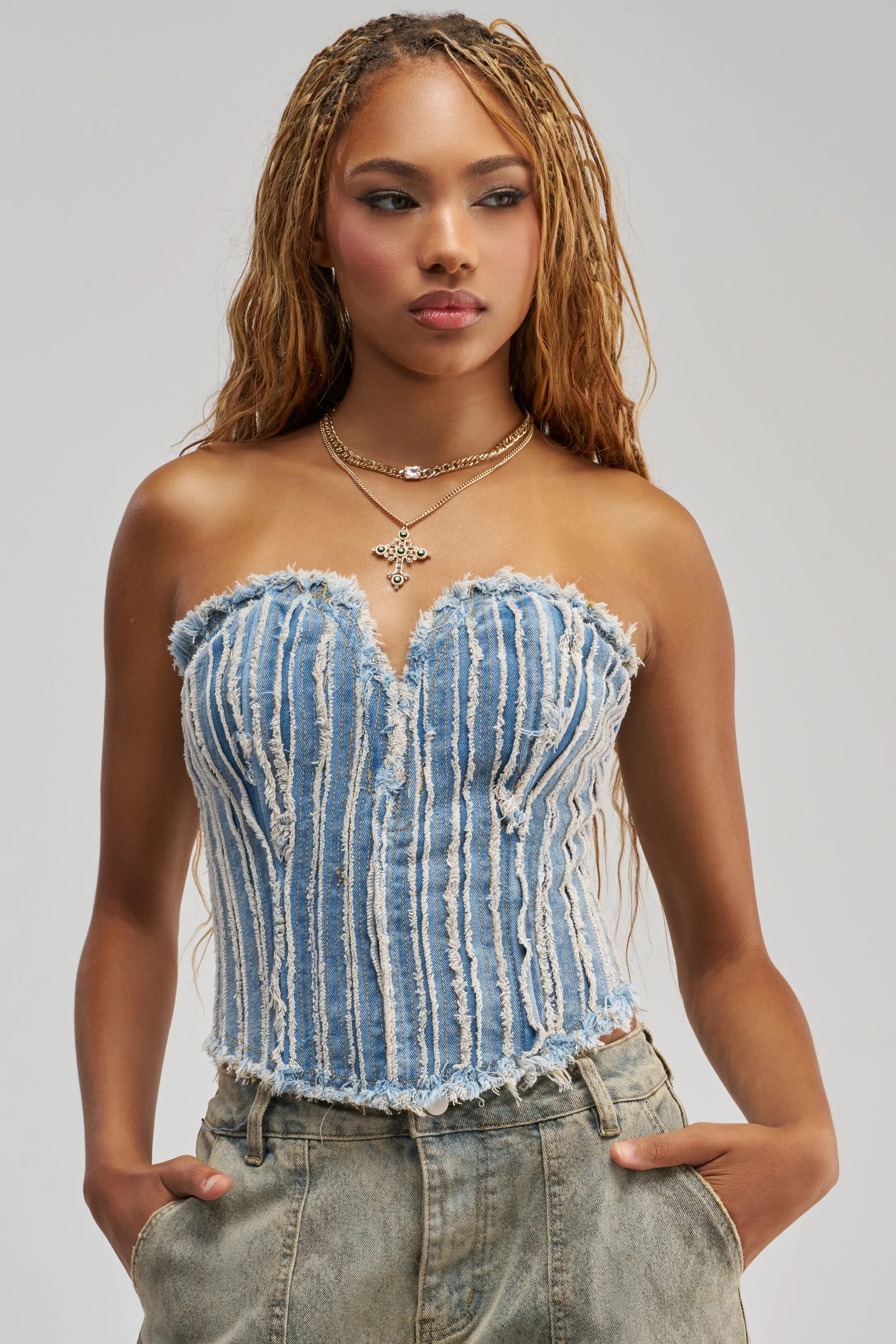 HERE FOR A GOOD TIME CORSET TOP sold by AKIRA