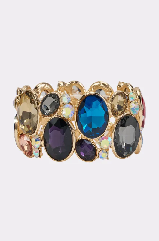 MULTI-STONE STRETCH BRACELET made by AKIRA