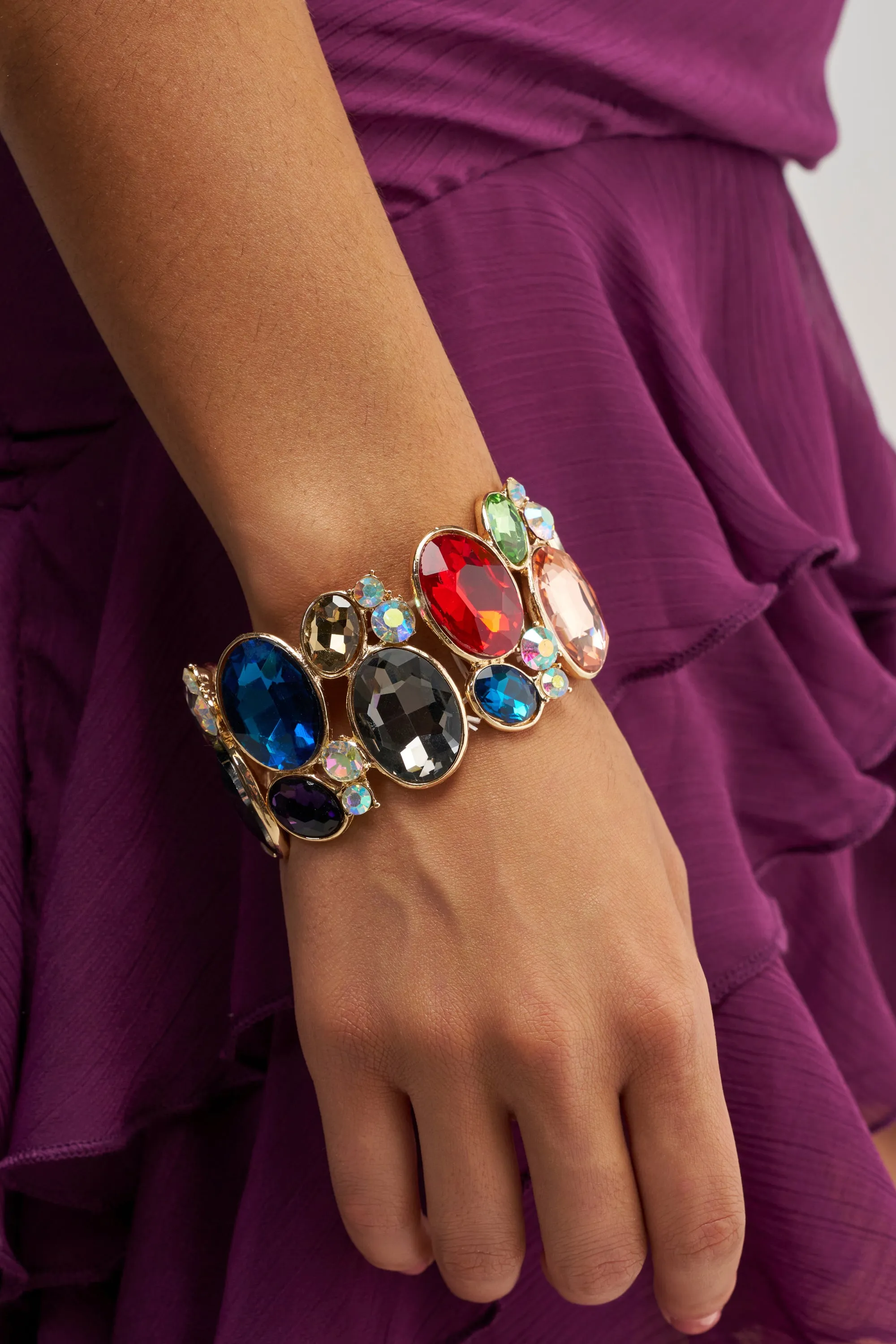 MULTI-STONE STRETCH BRACELET sold by AKIRA product image thumbnail 2