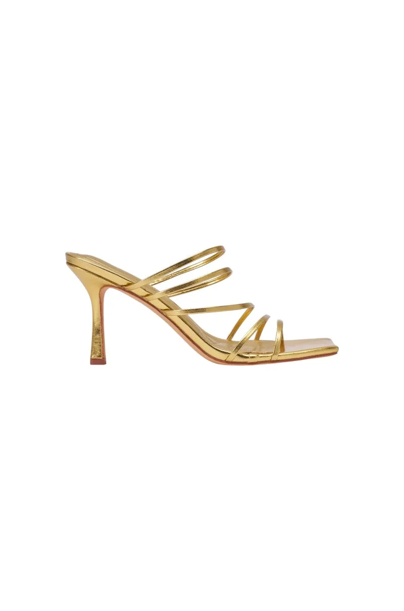 AKIRA HUGHIE GOLD SLIP ON MULE STILETTO SANDAL sold by AKIRA product image thumbnail 5