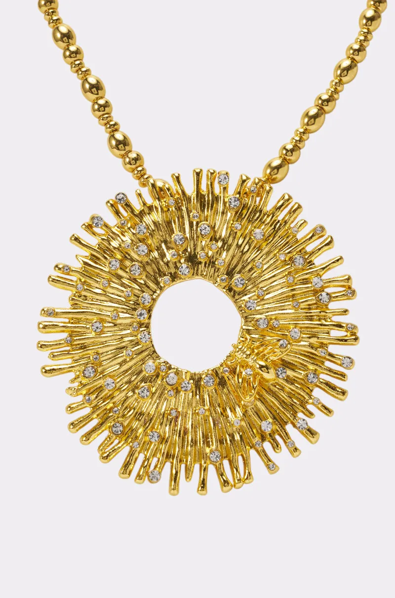 MATTE GOLD STARBURST NECKLACE sold by AKIRA product image thumbnail 3