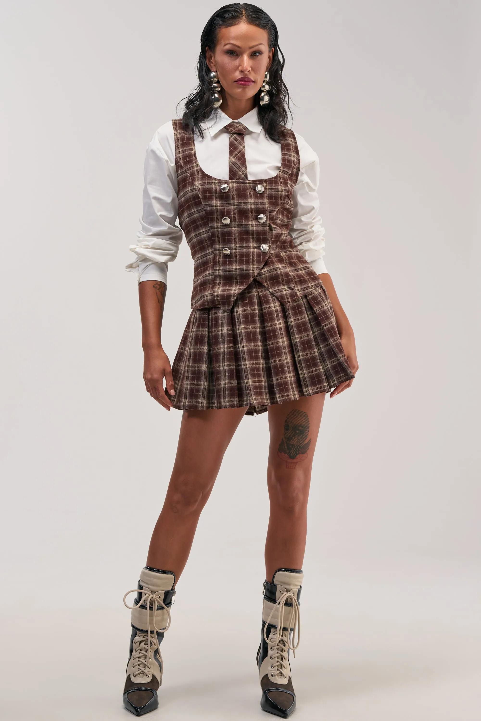 SCHOOL GIRL VIBES MINI SKIRT sold by AKIRA product image thumbnail 2