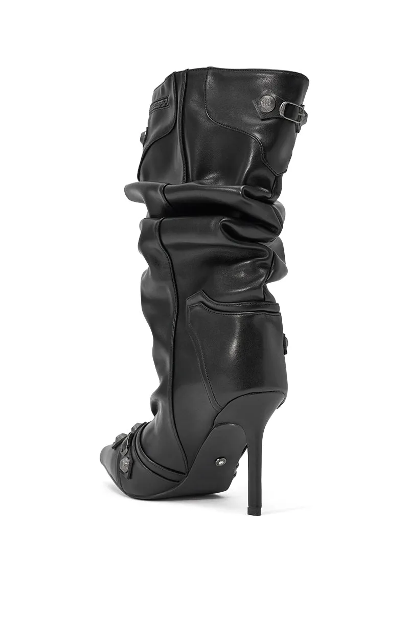 AZALEA WANG BENOIT POINTED TOE HARDWARE EMBELLISHED BOOT sold by AKIRA product image thumbnail 5