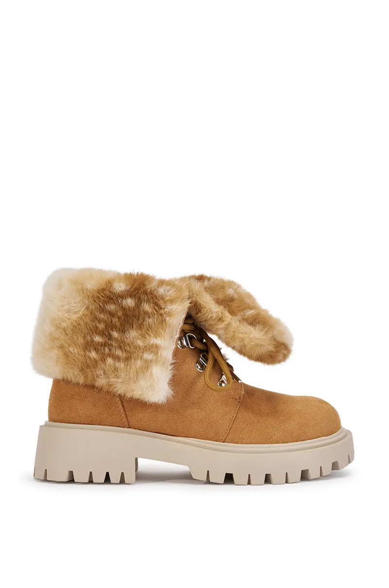 AZALEA WANG AVENUE CAMEL FLAT BOOTIE sold by AKIRA product image thumbnail 3