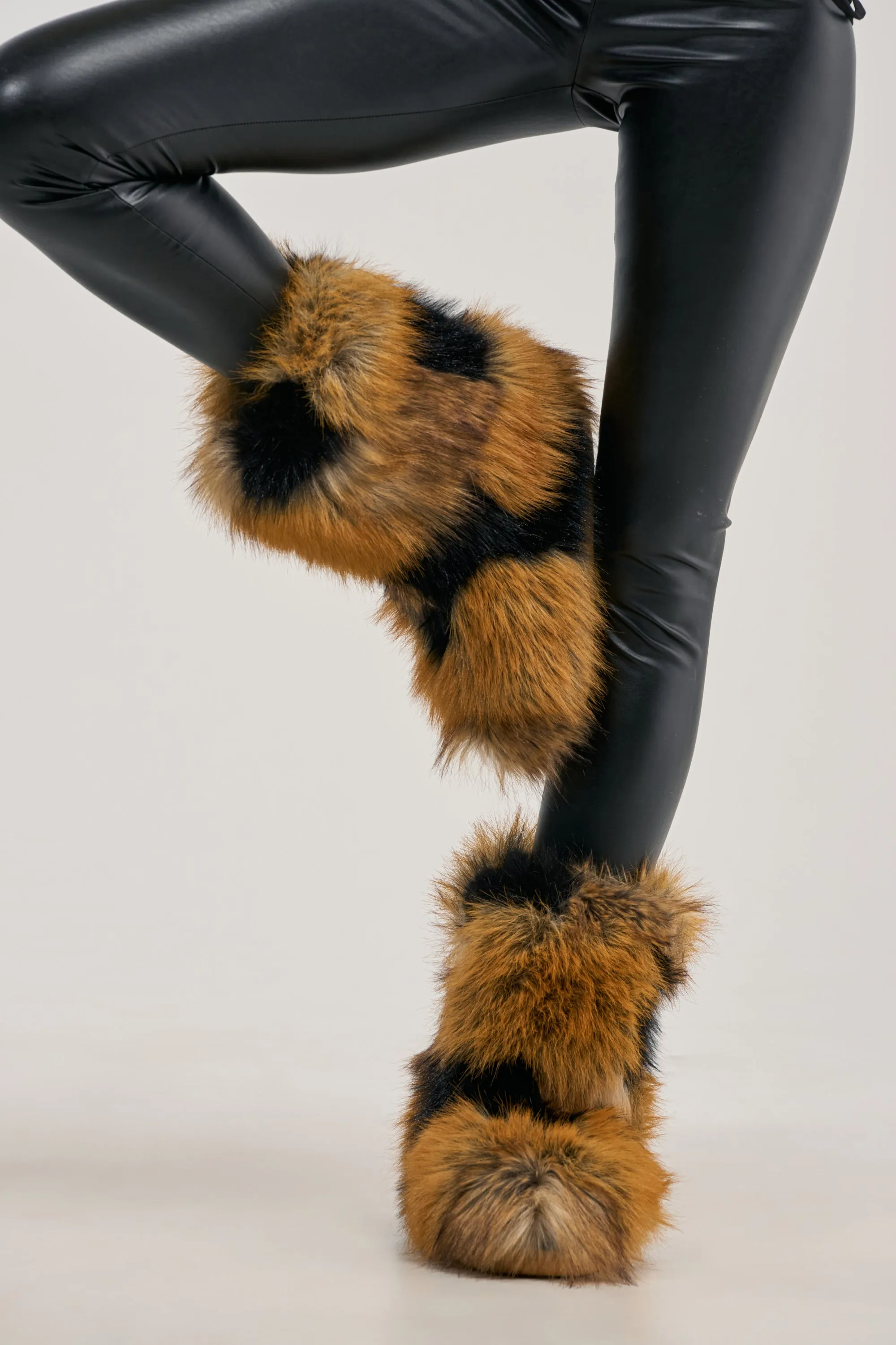 AZALEA WANG ANSELIE BROWN MULTI PATCHWORK BOOTIE sold by AKIRA product image thumbnail 2