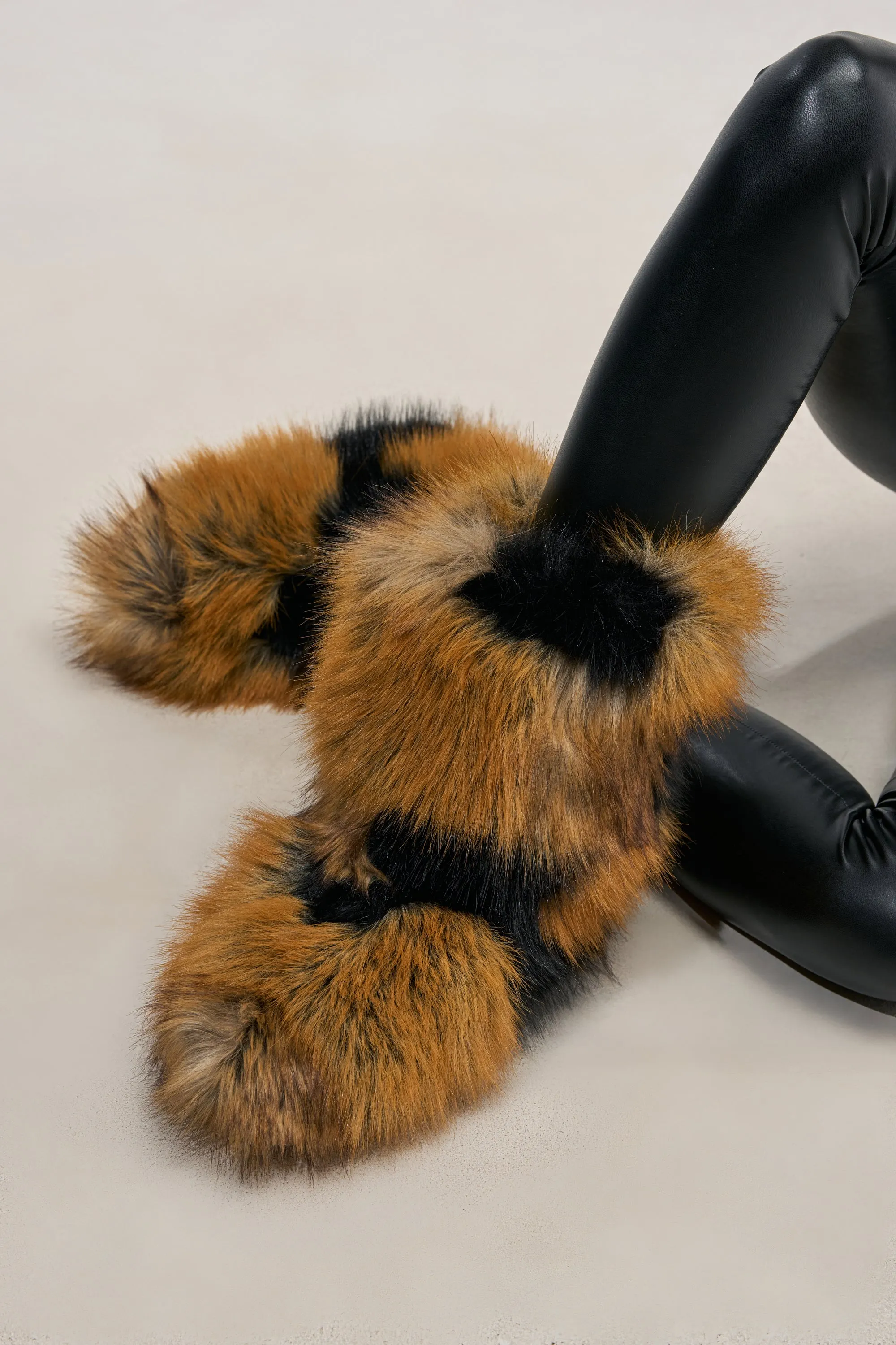 AZALEA WANG ANSELIE BROWN MULTI PATCHWORK BOOTIE sold by AKIRA product image thumbnail 3