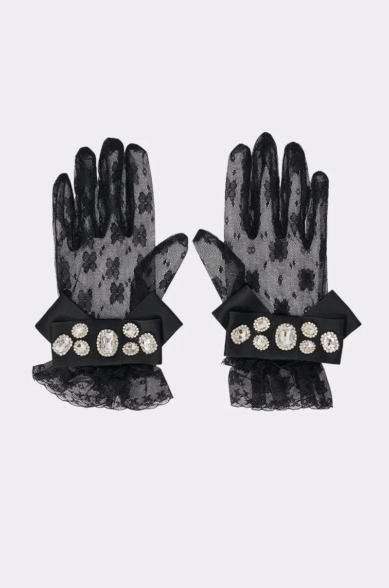 VERY DEMURE LACE GLOVES sold by AKIRA product image thumbnail 2