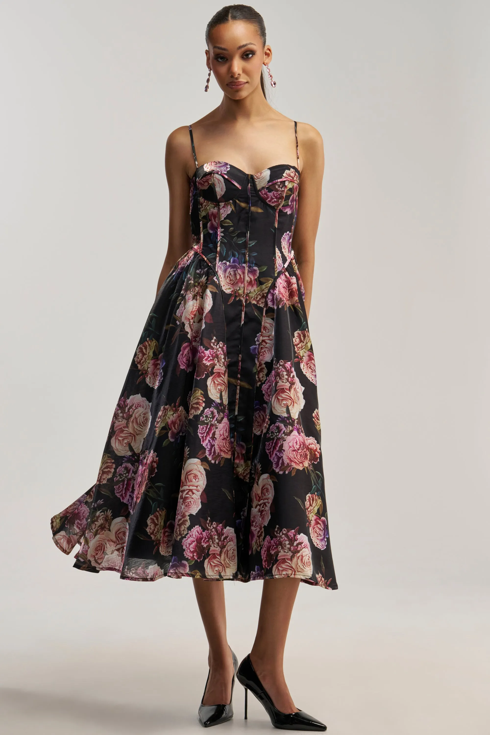 FEELING FLORAL MAXI DRESS IN PINK MULTI sold by AKIRA product image thumbnail 3