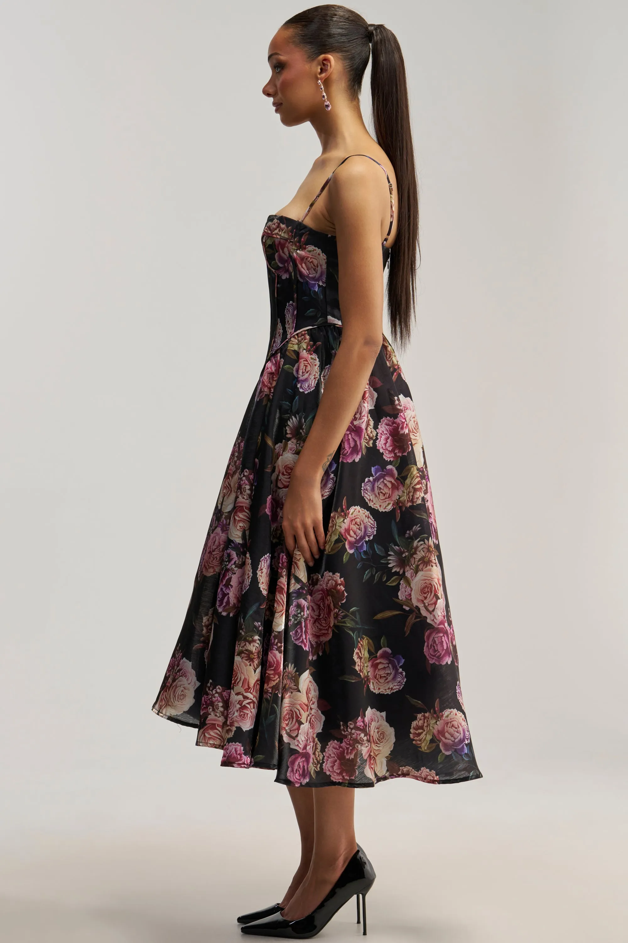 FEELING FLORAL MAXI DRESS IN PINK MULTI sold by AKIRA product image thumbnail 4