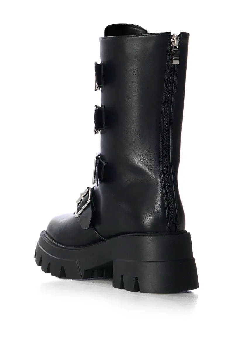 AZALEA WANG SPIKER BLACK SPIKE AND BUCKLE BOOTIE sold by AKIRA product image thumbnail 4