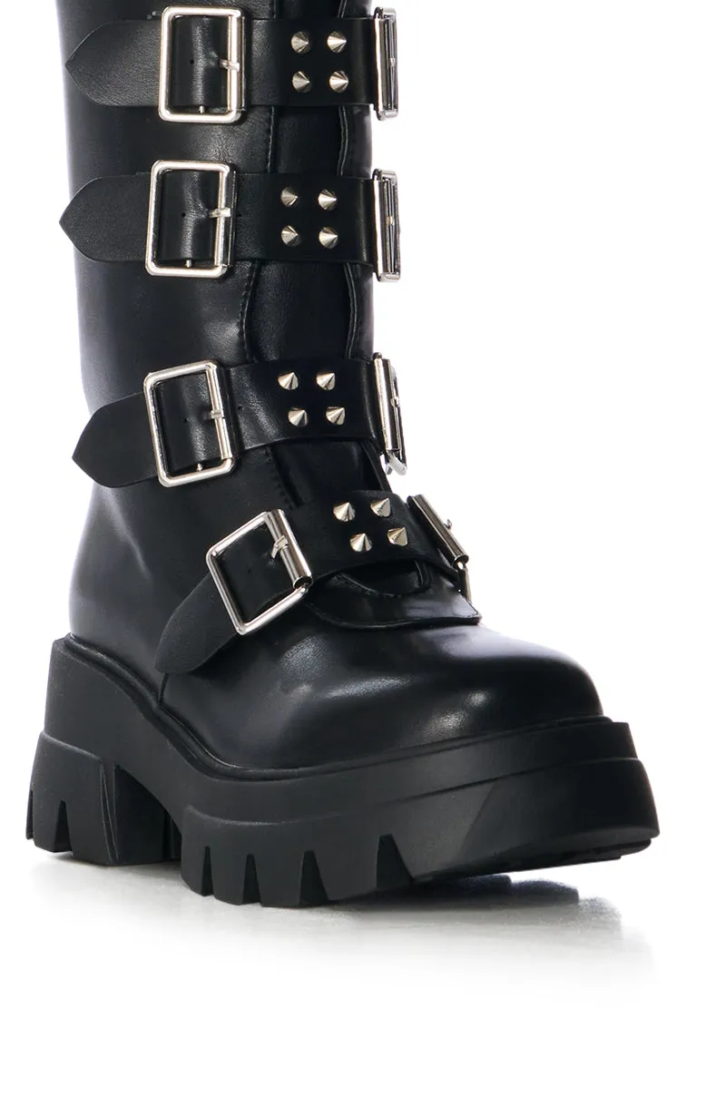 AZALEA WANG SPIKER BLACK SPIKE AND BUCKLE BOOTIE sold by AKIRA product image thumbnail 5