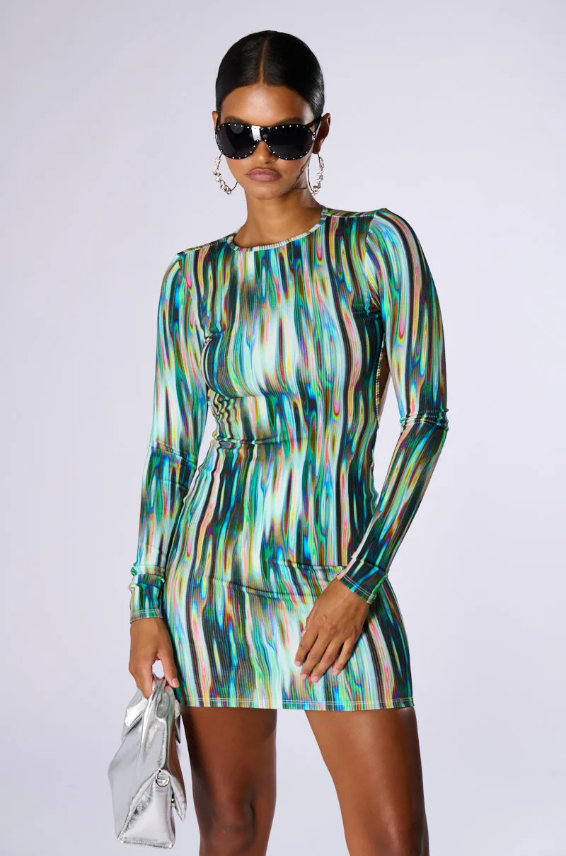 DELETED SCENES PRINTED MINI DRESS sold by AKIRA product image thumbnail 2