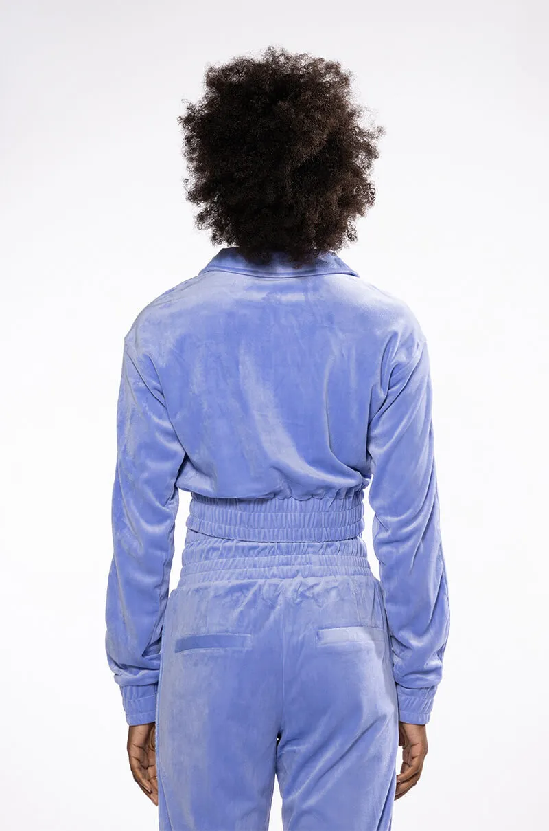 THE JET SETTER VELVET CROPPED SWEATSHIRT sold by AKIRA product image thumbnail 5