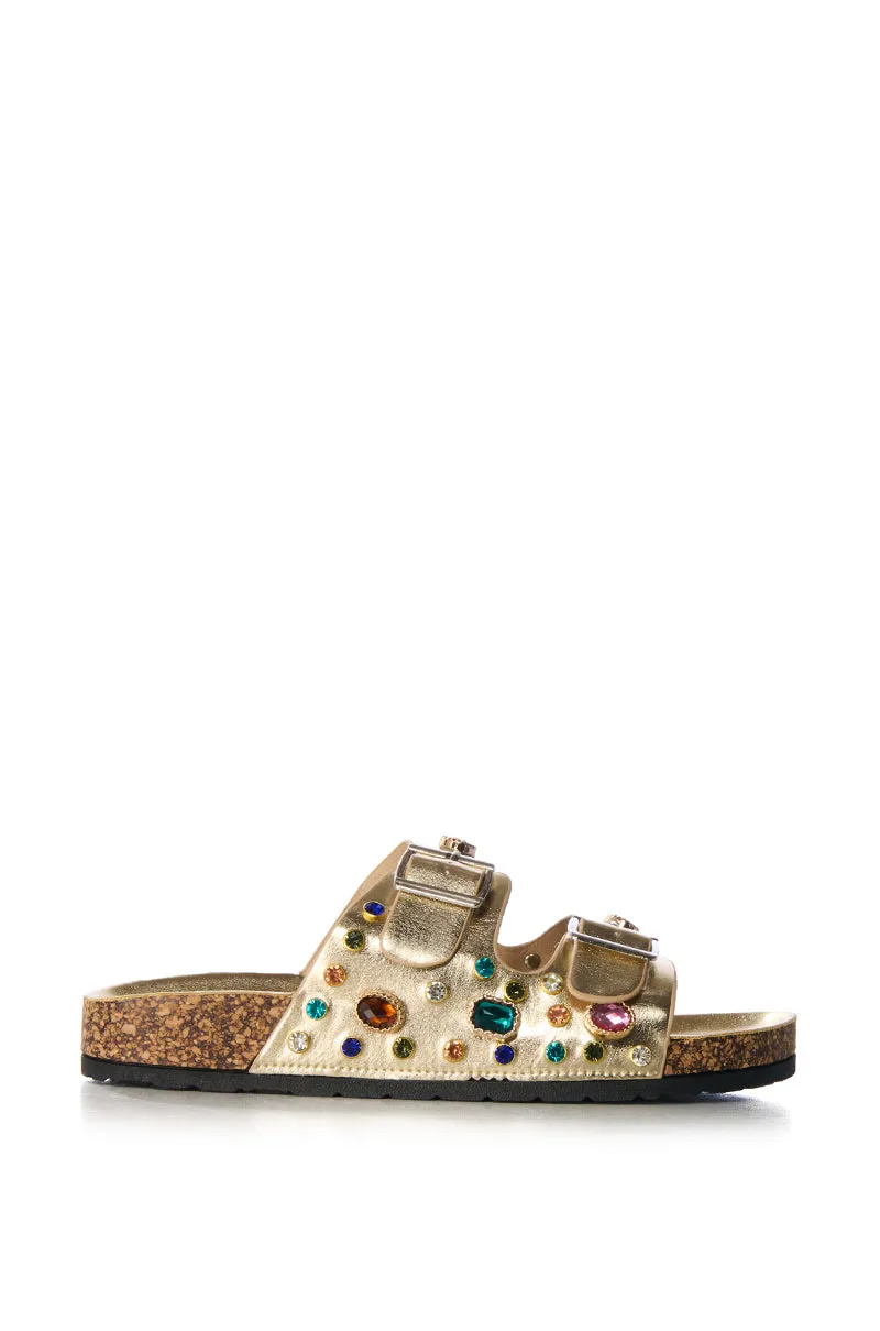 AZALEA WANG BAYLEAVES GOLD EMBELLISHED SANDAL sold by AKIRA product image thumbnail 3