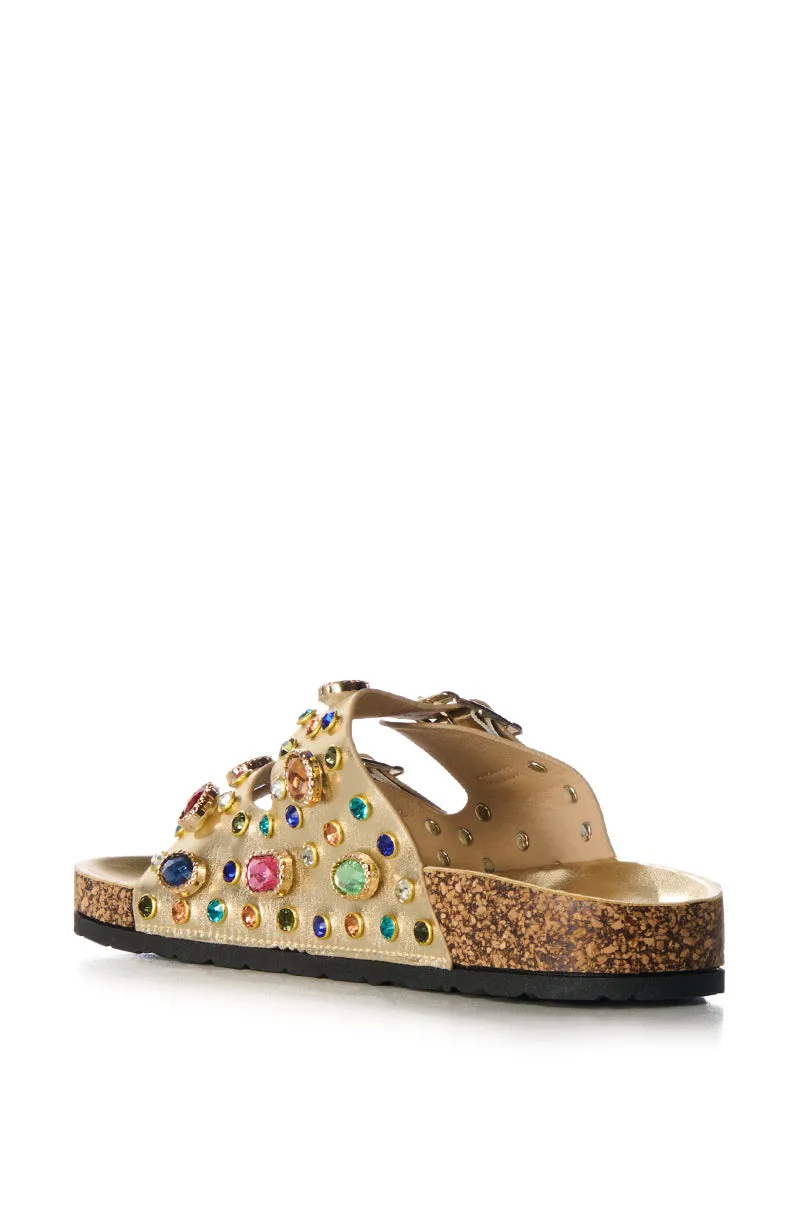 AZALEA WANG BAYLEAVES GOLD EMBELLISHED SANDAL sold by AKIRA product image thumbnail 5