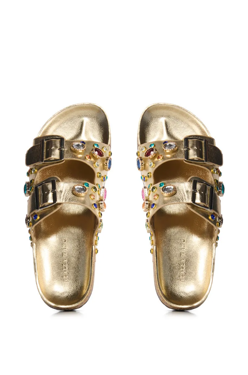 AZALEA WANG BAYLEAVES GOLD EMBELLISHED SANDAL sold by AKIRA product image thumbnail 2