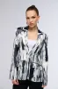SATIN SCRIBBLE PRINT BLAZER sold by AKIRA