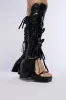 AZALEA WANG LENNOX 2 IN 1 STRAPPY SANDAL IN BLACK sold by AKIRA