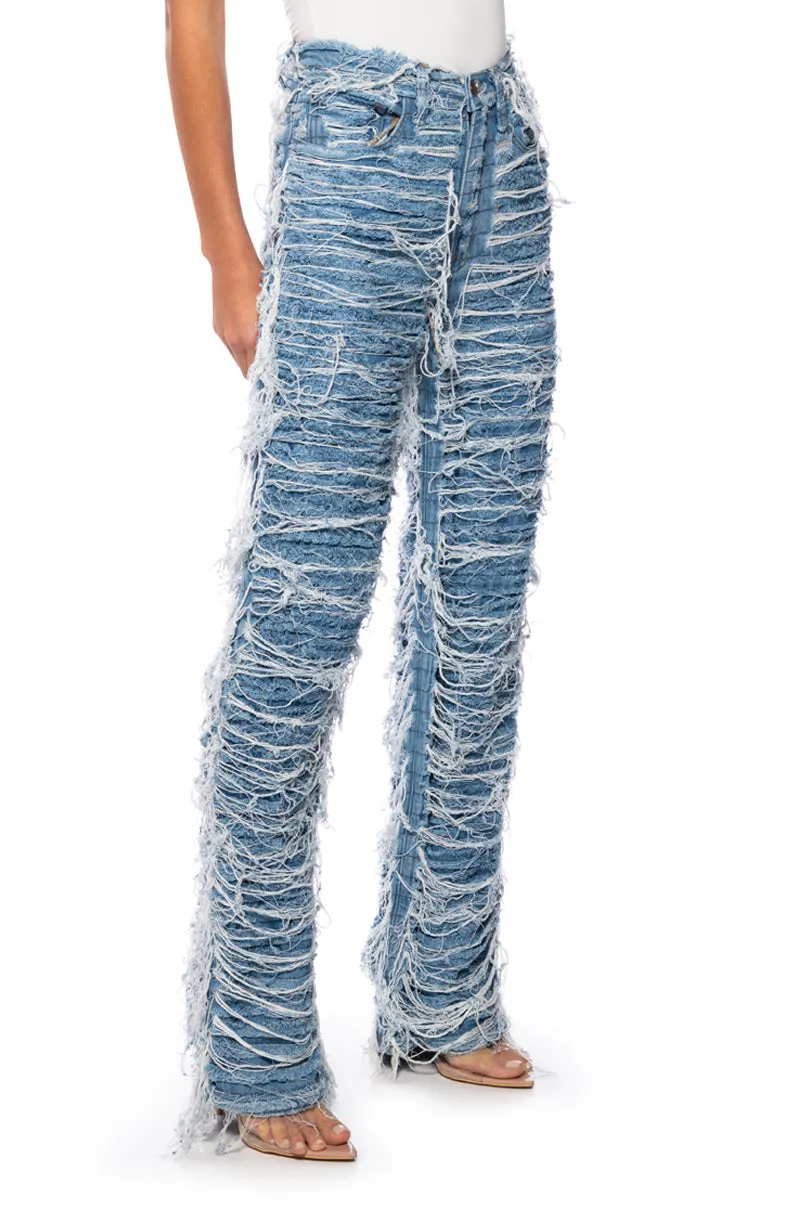 MESS WITH ME SUPER DISTRESSED RELAXED FIT JEANS sold by AKIRA product image thumbnail 2