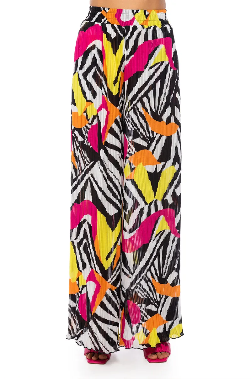 MONICA PLEATED CHIFFON PALAZZO PANT sold by AKIRA product image thumbnail 3