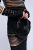 SOMETHING SPECIAL FAUX LEATHER ROPE PURSE IN BLACK sold by AKIRA