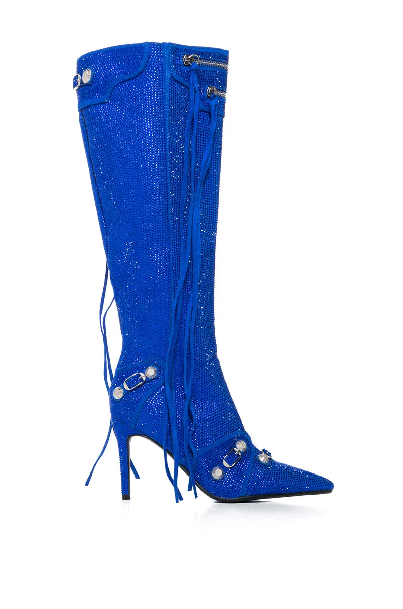 AZALEA WANG JUST FOR YOU RHINESTONE STILETTO BOOT IN BLUE sold by AKIRA product image thumbnail 2