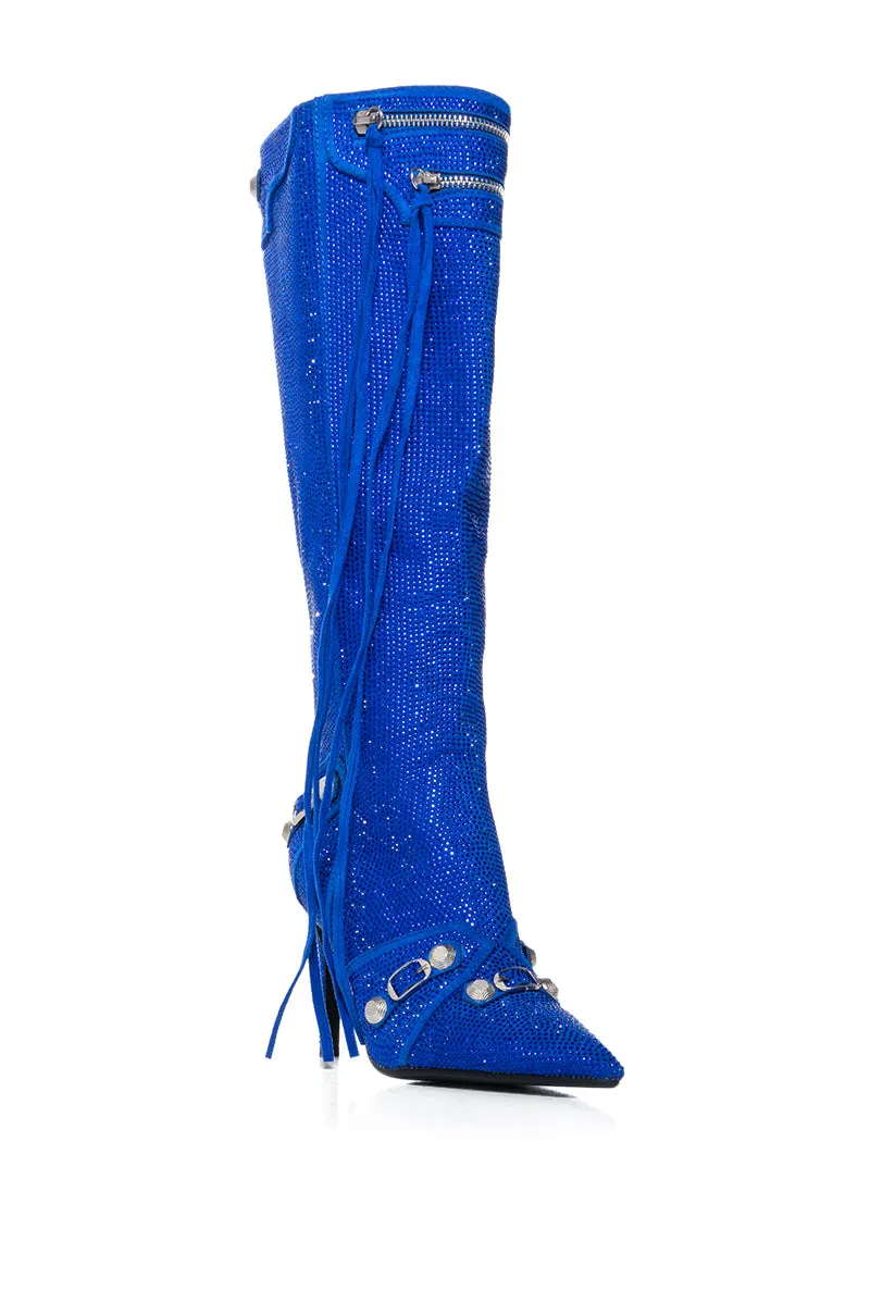 AZALEA WANG JUST FOR YOU RHINESTONE STILETTO BOOT IN BLUE sold by AKIRA product image thumbnail 3