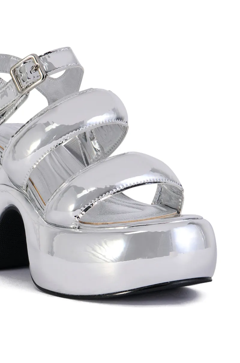 AZALEA WANG NEVES PUFFY SILVER SANDAL sold by AKIRA product image thumbnail 5