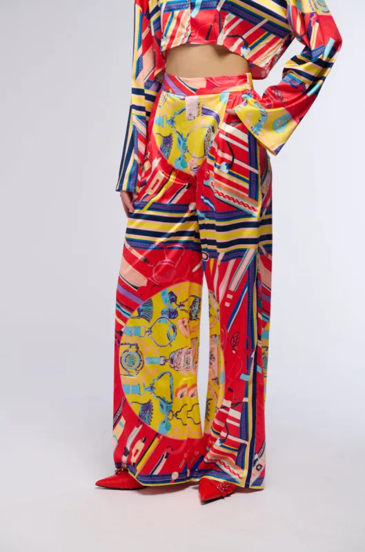 MULTI PRINTED PALAZZO PANT sold by AKIRA
