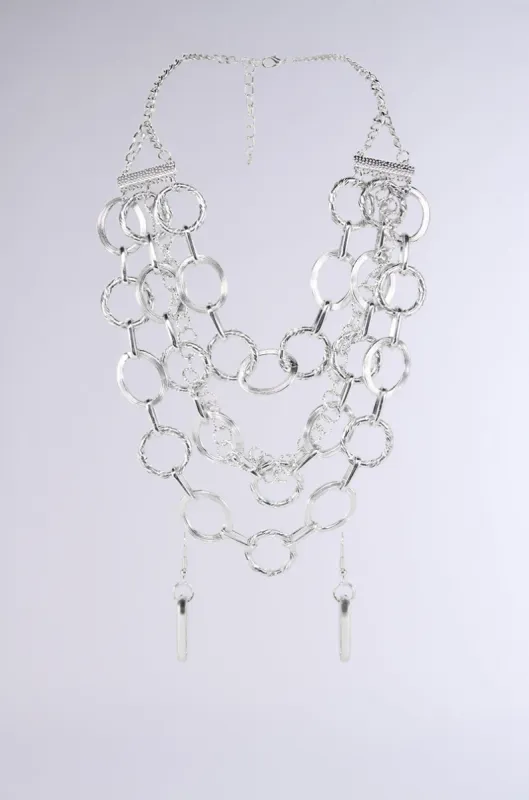 LAYERED UP STATEMENT NECKLACE & EARRINGS sold by AKIRA