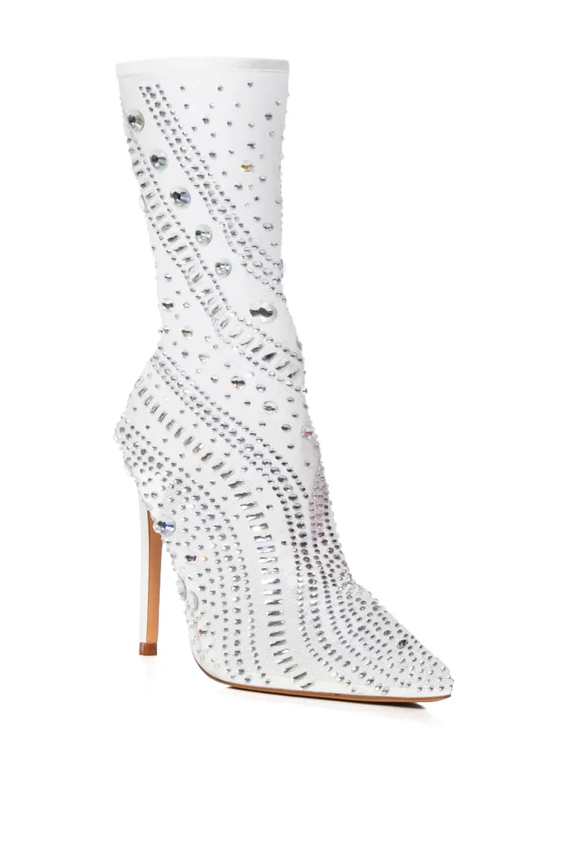 AZALEA WANG OPRY EMBELLISHED BOOTIE IN WHITE sold by AKIRA product image thumbnail 3