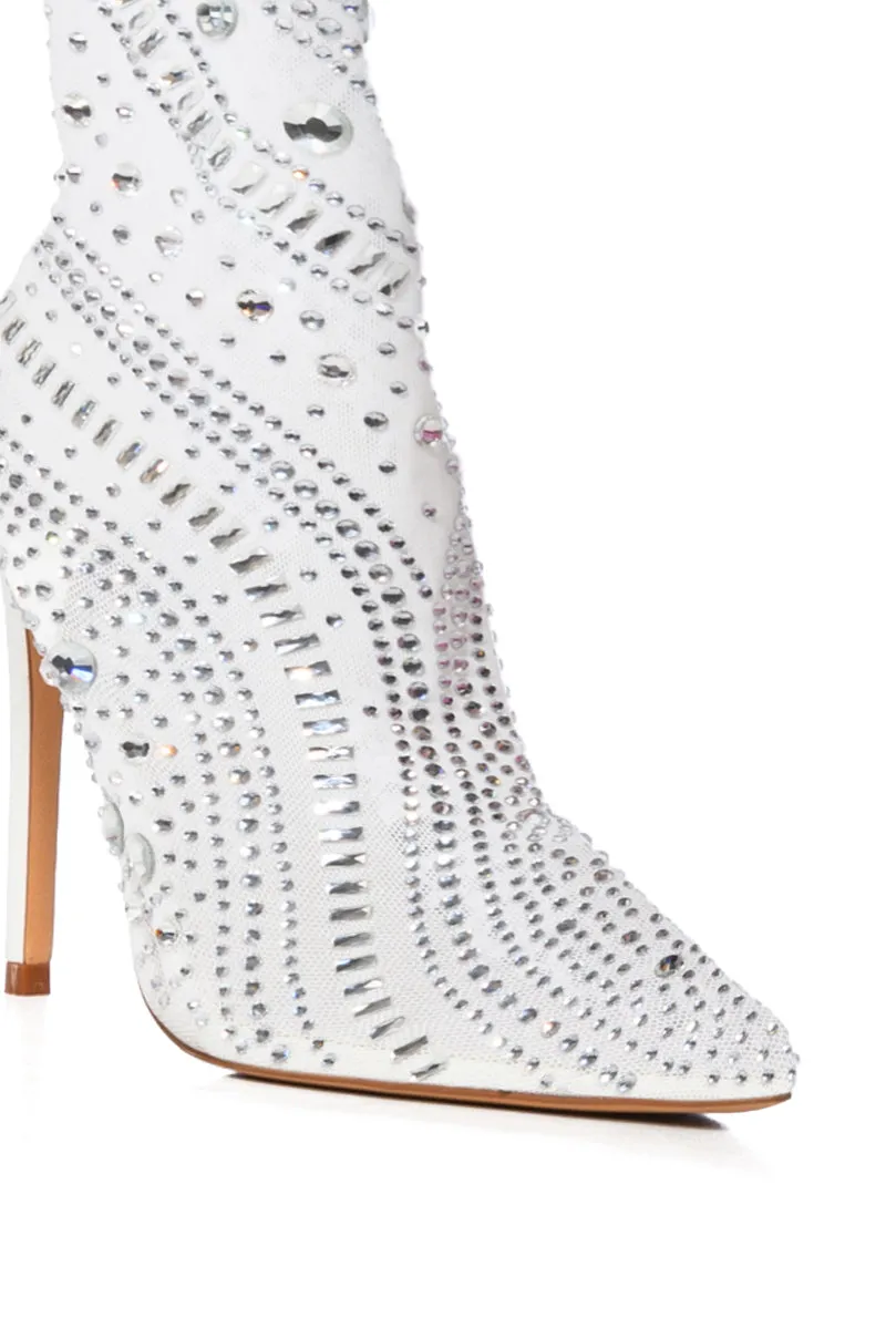 AZALEA WANG OPRY EMBELLISHED BOOTIE IN WHITE sold by AKIRA product image thumbnail 5