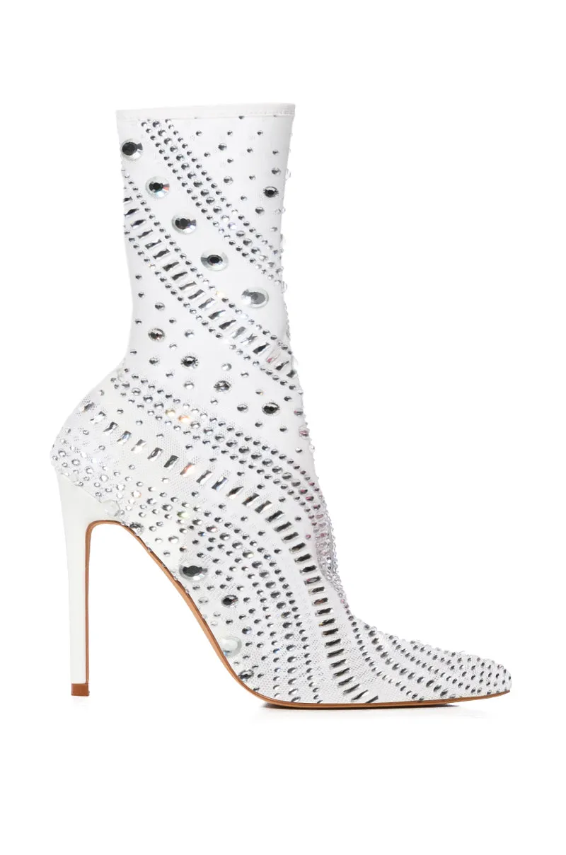 AZALEA WANG OPRY EMBELLISHED BOOTIE IN WHITE sold by AKIRA product image thumbnail 2
